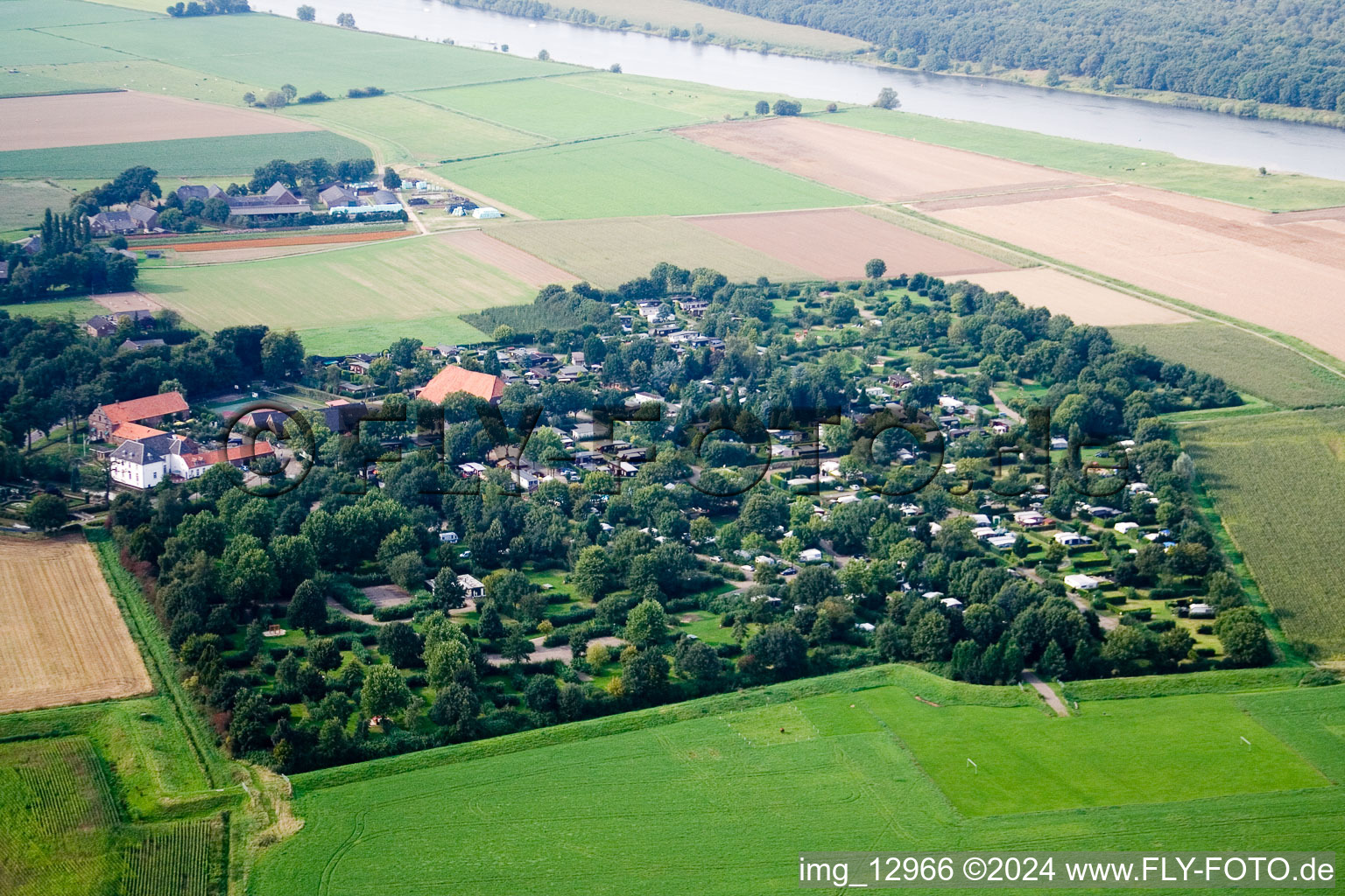 Oblique view of De Hamert in the state Limburg, Netherlands