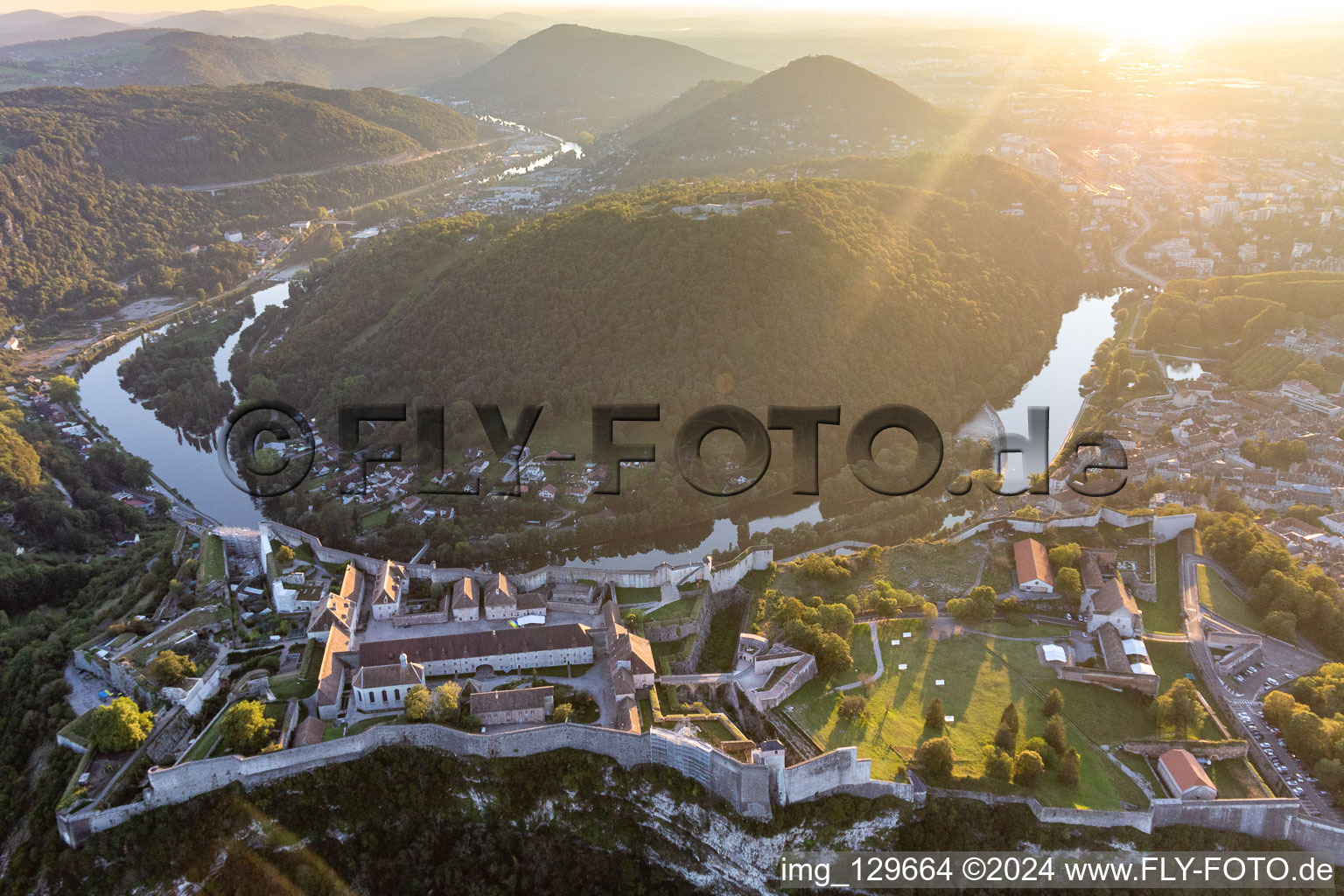 Aerial view of And Zoo de Besançon in the district Citadelle in Besançon in the state Doubles, France