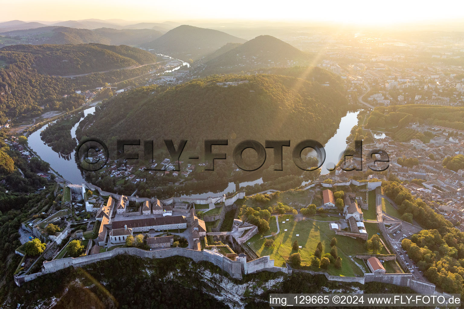 Aerial photograpy of And Zoo de Besançon in the district Citadelle in Besançon in the state Doubles, France