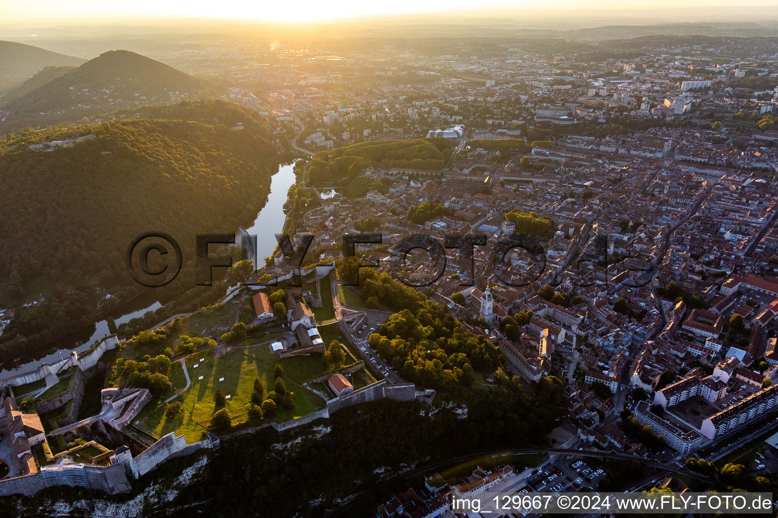 Old town view of Citadelle in the district Citadelle in Besançon in the state Doubles, France