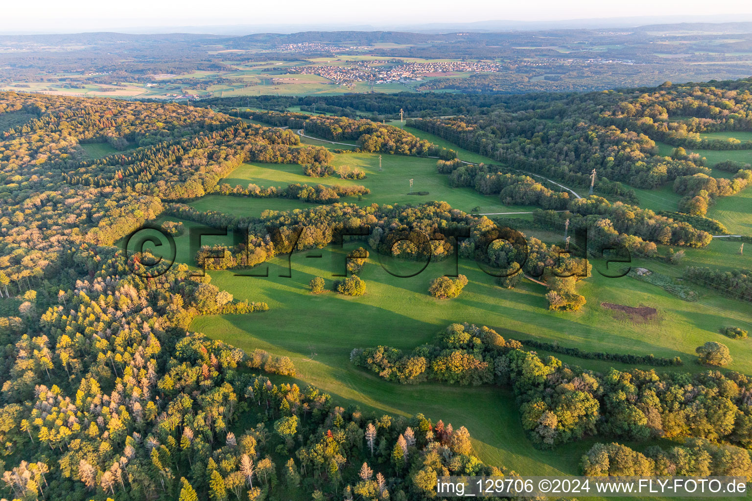 Aerial photograpy of Montfaucon in the state Doubles, France