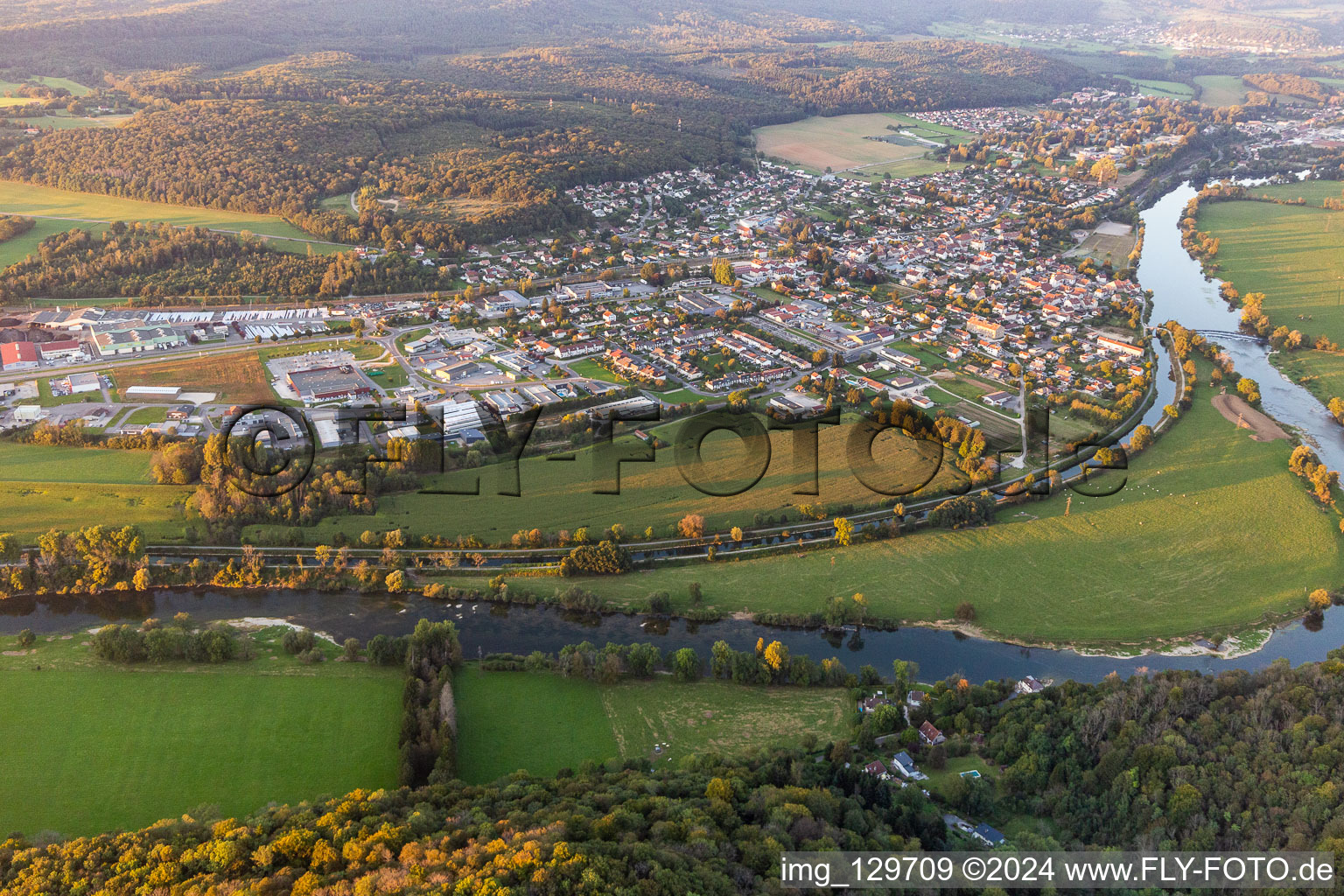 Aerial photograpy of Roche-lez-Beaupré in the state Doubles, France