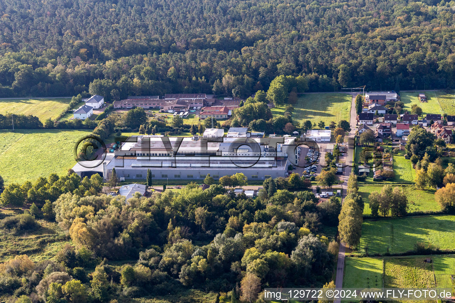 Webasto Mechatronics in the district Schaidt in Wörth am Rhein in the state Rhineland-Palatinate, Germany from above