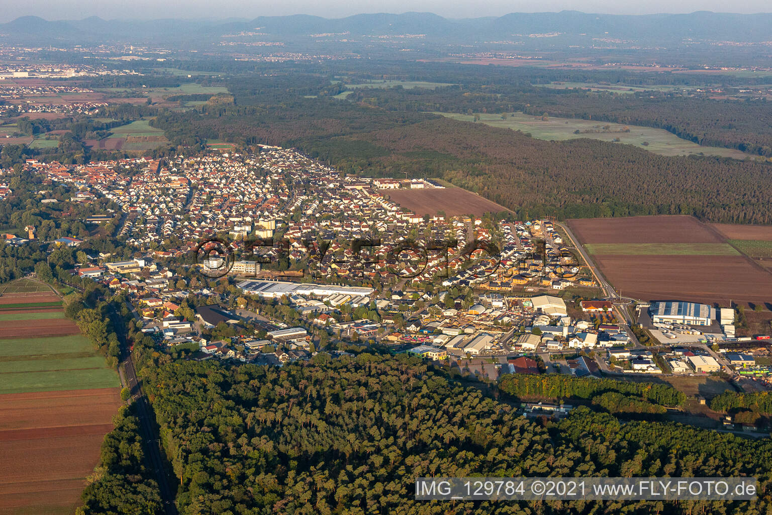 Waldstückring commercial area in Bellheim in the state Rhineland-Palatinate, Germany