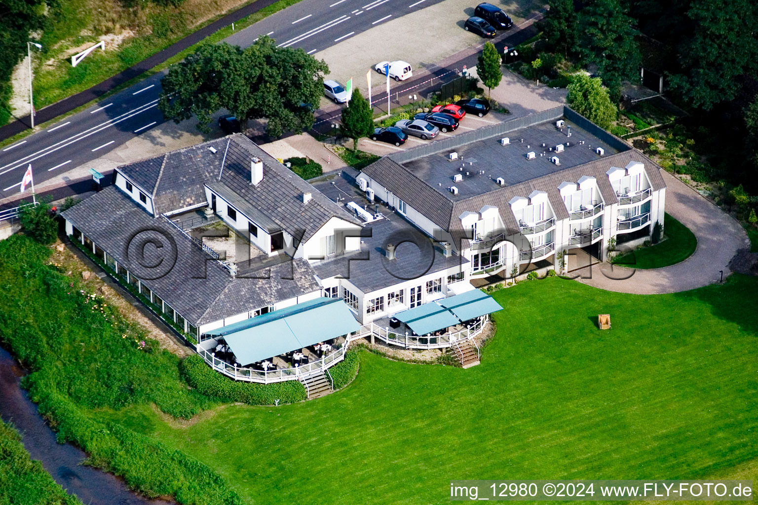 Bird's eye view of De Hamert in the state Limburg, Netherlands