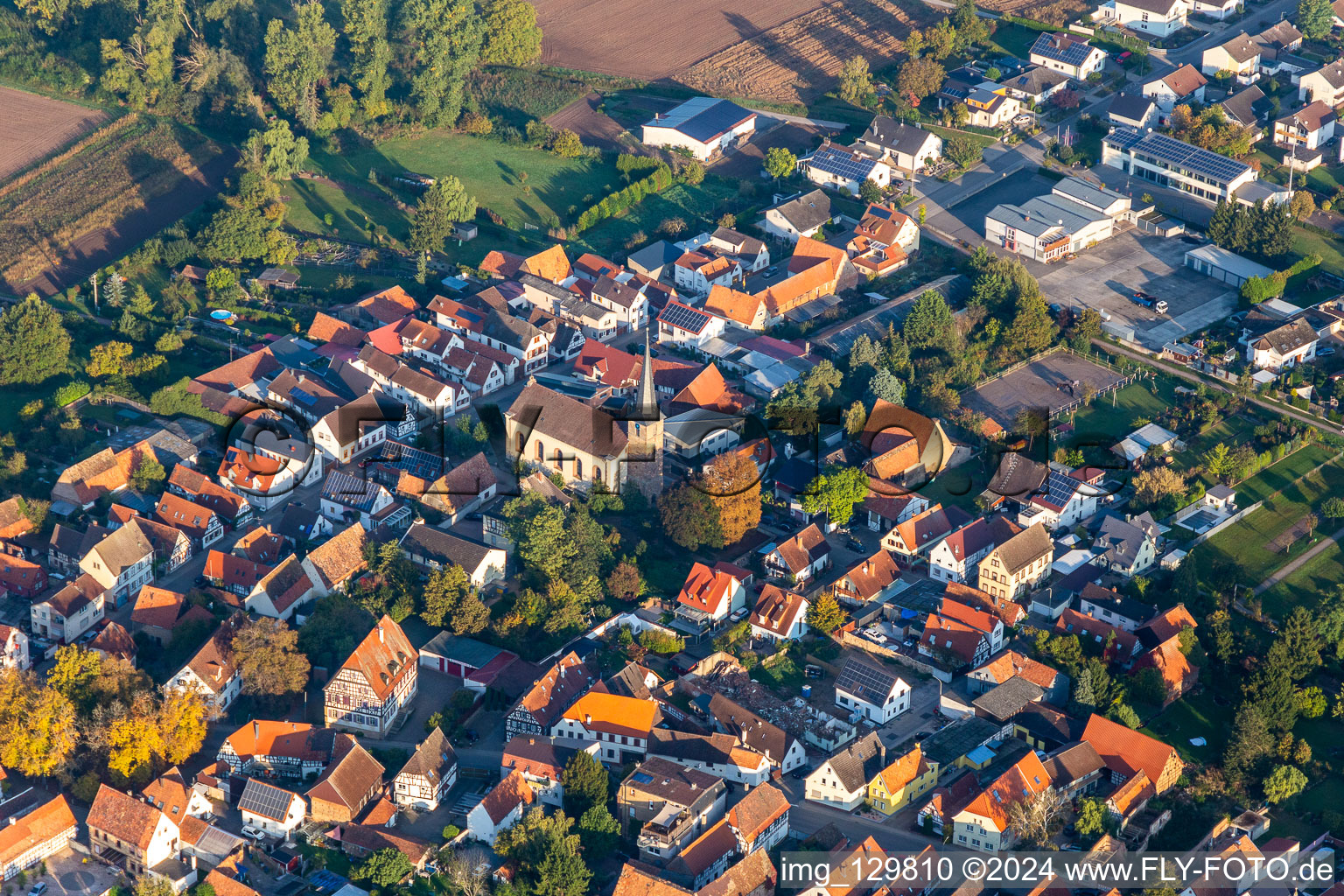 Church in Knittelsheim in the state Rhineland-Palatinate, Germany