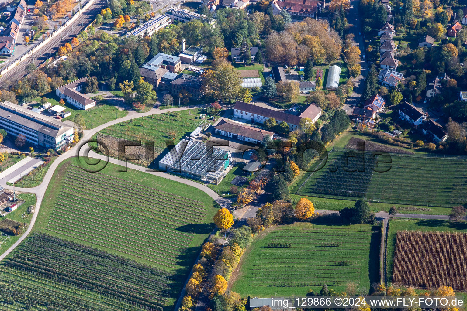 District Durlach in Karlsruhe in the state Baden-Wuerttemberg, Germany from a drone