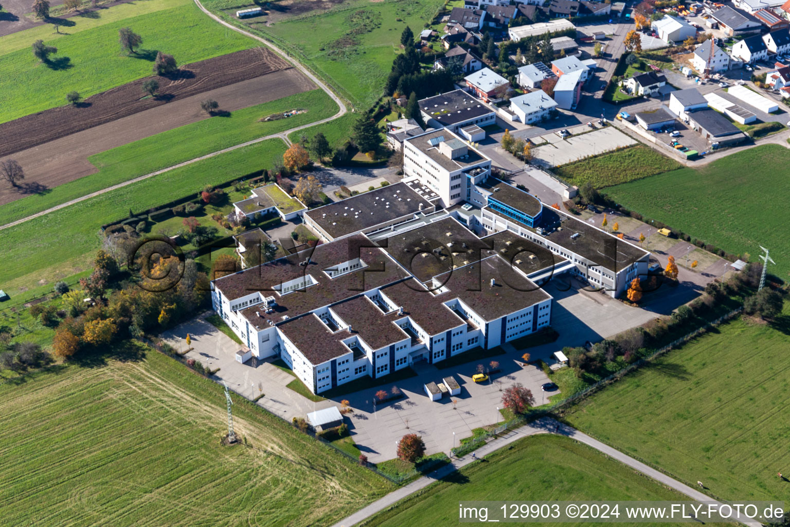 Company grounds and facilities of Polytec GmbH in Waldbronn in the state Baden-Wuerttemberg, Germany