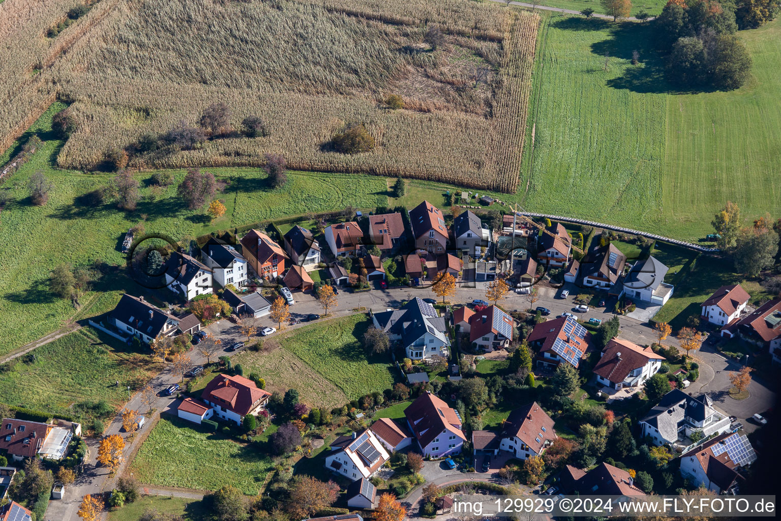 Schubertstr in the district Langensteinbach in Karlsbad in the state Baden-Wuerttemberg, Germany