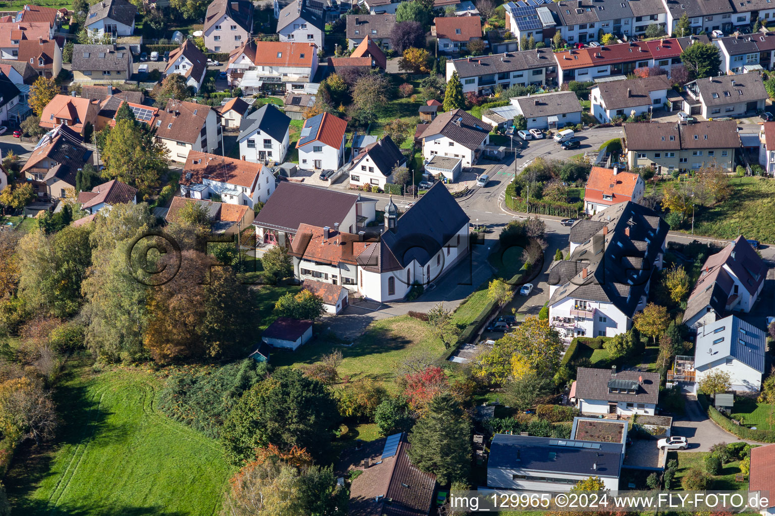 Catholic Church in the district Langensteinbach in Karlsbad in the state Baden-Wuerttemberg, Germany