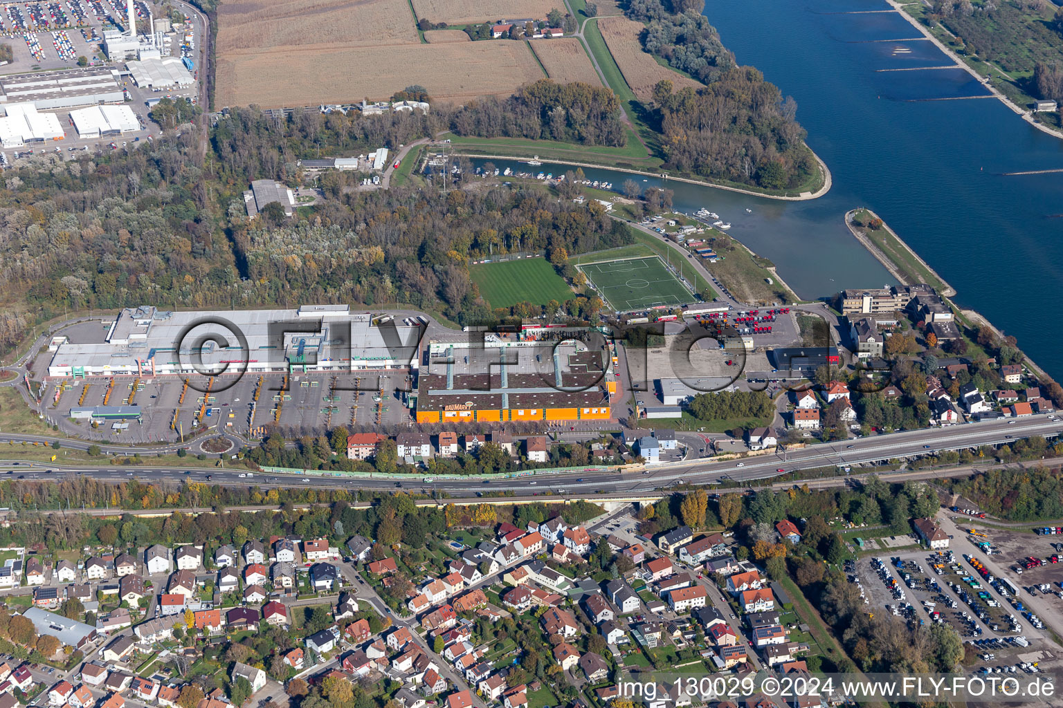 Maximilian Center in the district Maximiliansau in Wörth am Rhein in the state Rhineland-Palatinate, Germany