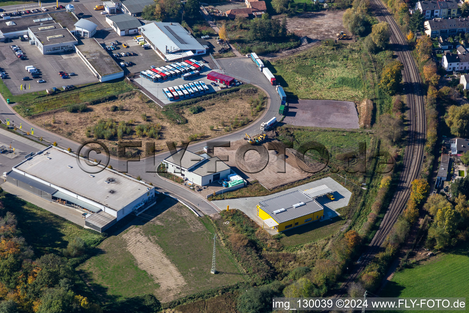 Postal distribution center and new building for the federal police in Kandel in the state Rhineland-Palatinate, Germany