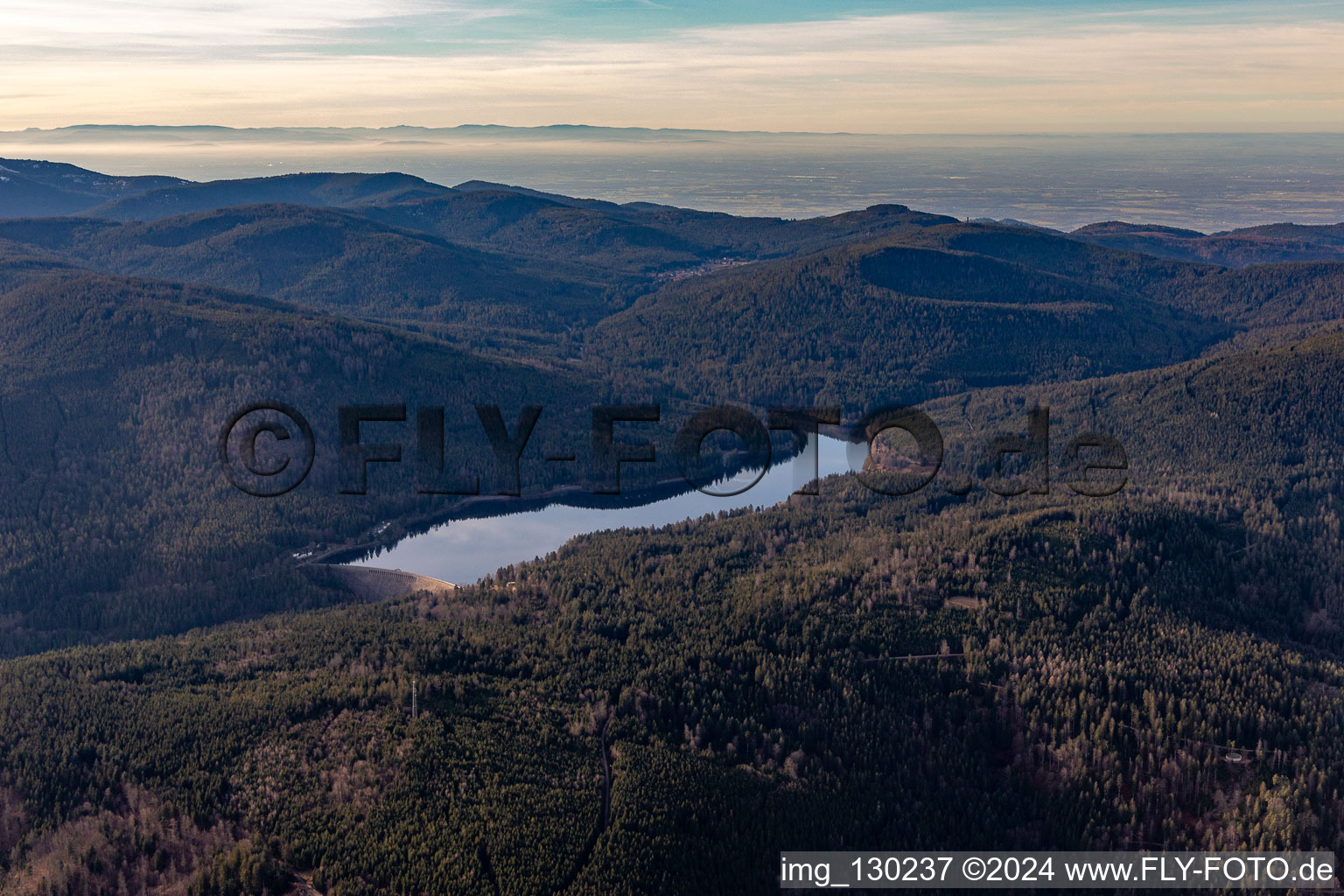 Schwarzenbach Dam in Forbach in the state Baden-Wuerttemberg, Germany