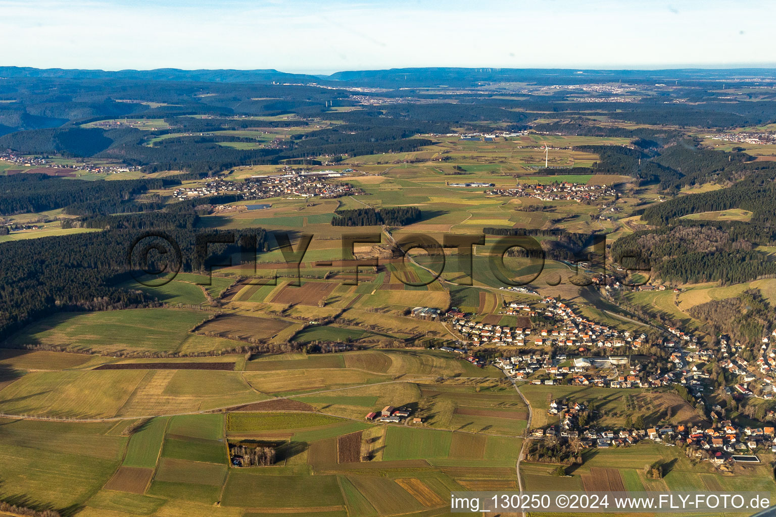 Aerial photograpy of District Fluorn in Fluorn-Winzeln in the state Baden-Wuerttemberg, Germany