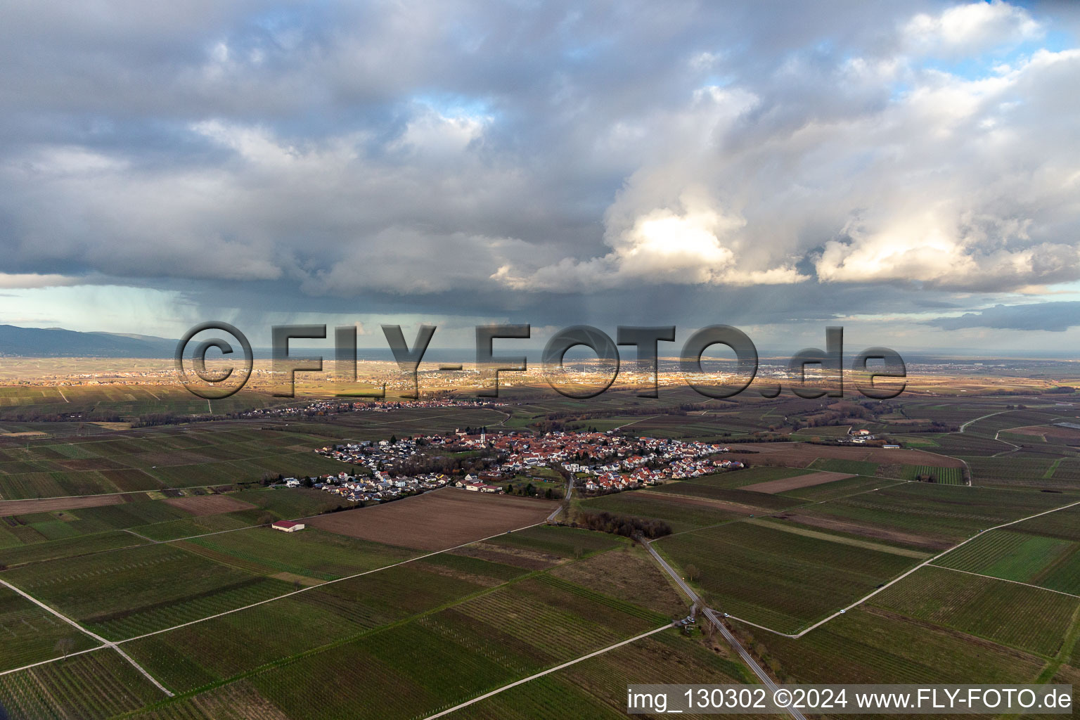 District Mörzheim in Landau in der Pfalz in the state Rhineland-Palatinate, Germany seen from above