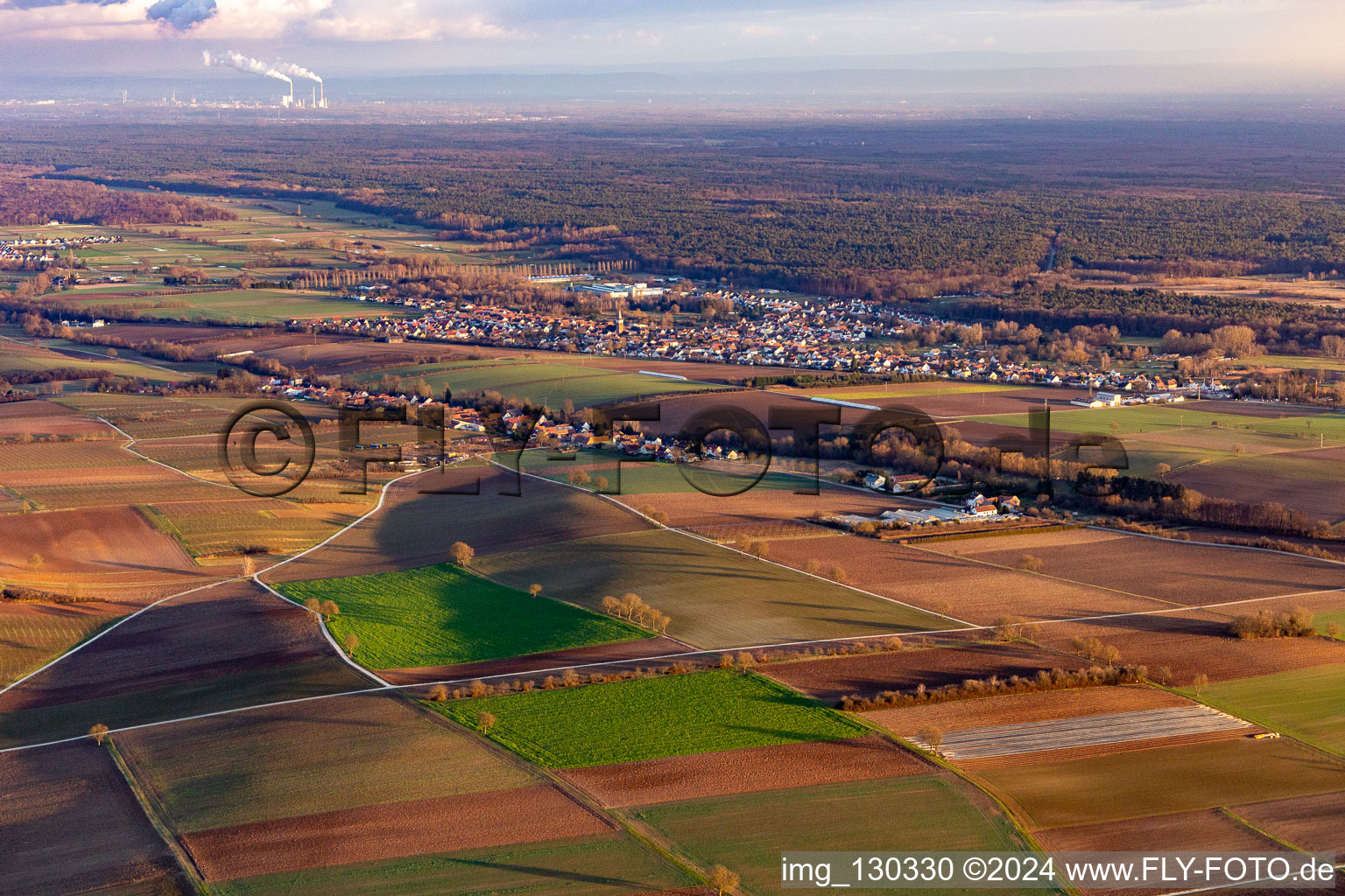 Drone recording of Vollmersweiler in the state Rhineland-Palatinate, Germany