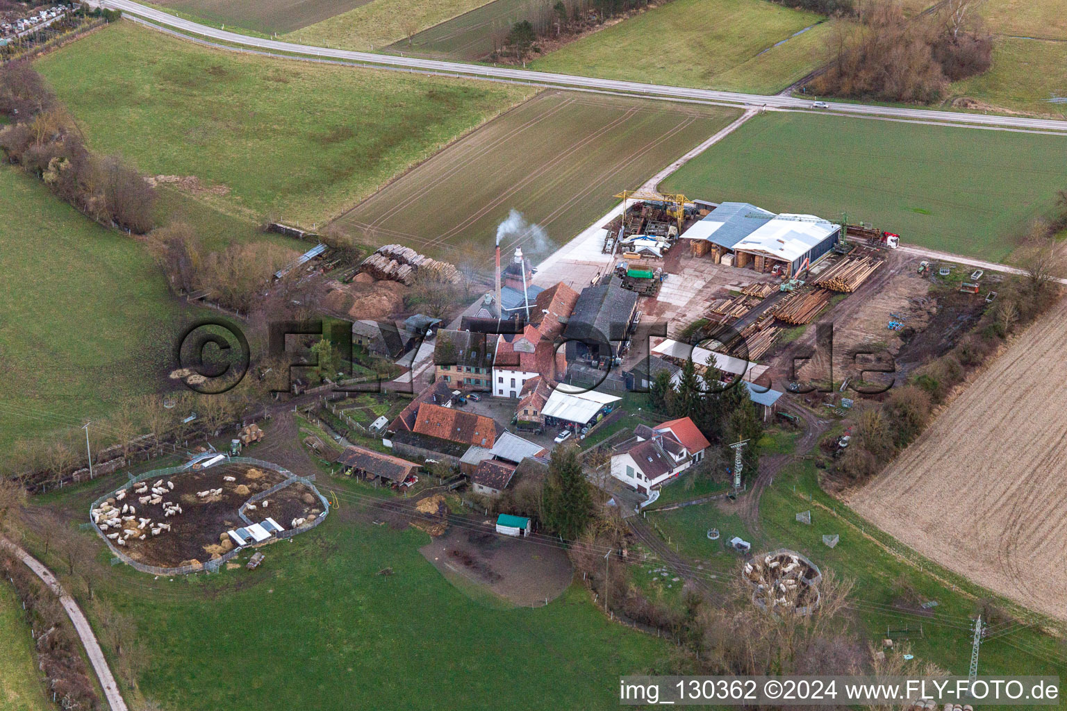 Orth woodworks at Schaidter Mill in the district Schaidt in Wörth am Rhein in the state Rhineland-Palatinate, Germany