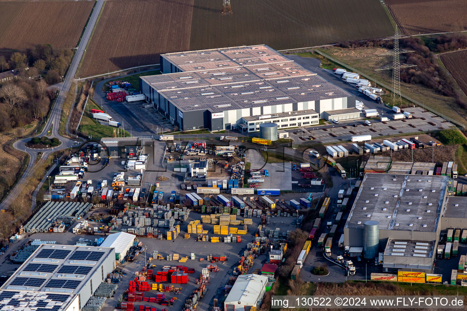 Lekkerland Logistics Center Mannheim in the district Roxheim in Bobenheim-Roxheim in the state Rhineland-Palatinate, Germany