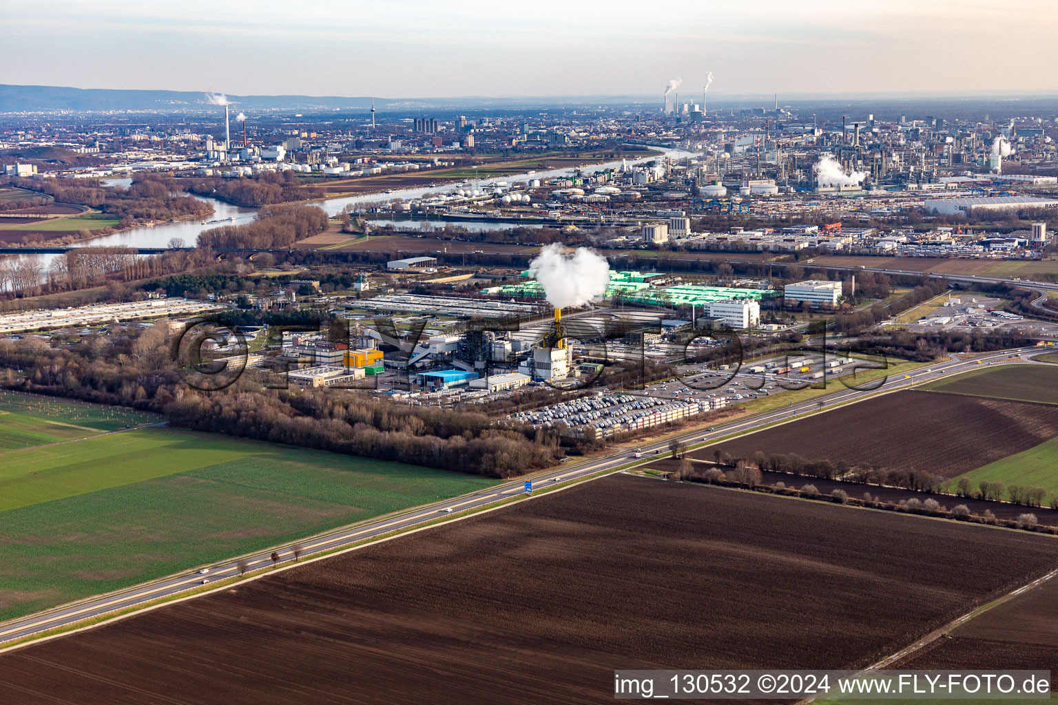 BASF sewage treatment plant Lanfer Logistik GmbH / HELA GmbH Hermann Lanfer in the district Mörsch in Frankenthal in the state Rhineland-Palatinate, Germany