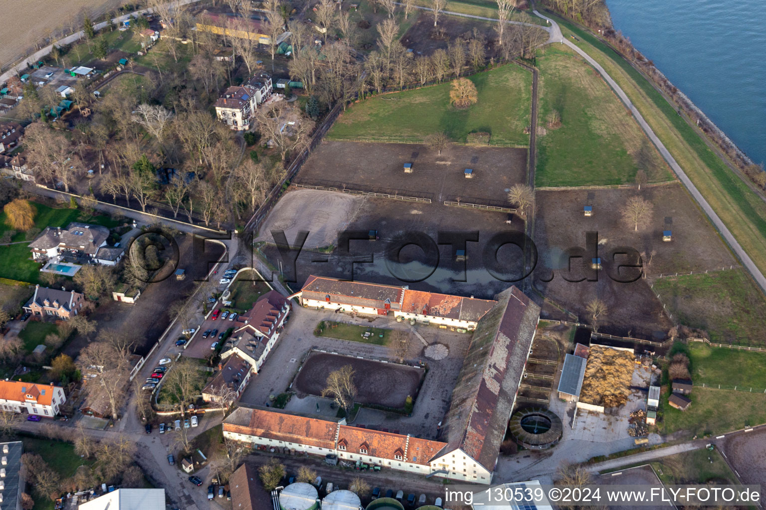 Aerial photograpy of Petersau Estate in the district Mörsch in Frankenthal in the state Rhineland-Palatinate, Germany