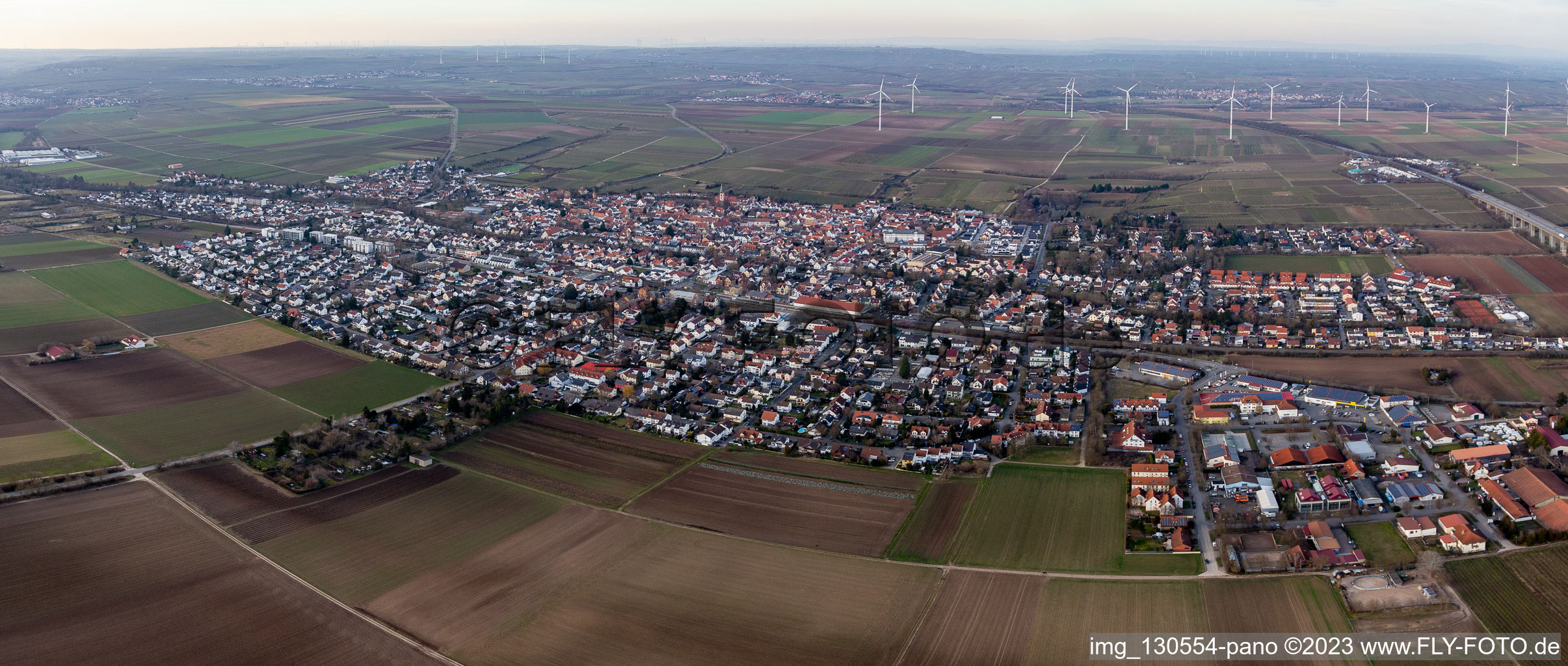 District Pfeddersheim in Worms in the state Rhineland-Palatinate, Germany out of the air