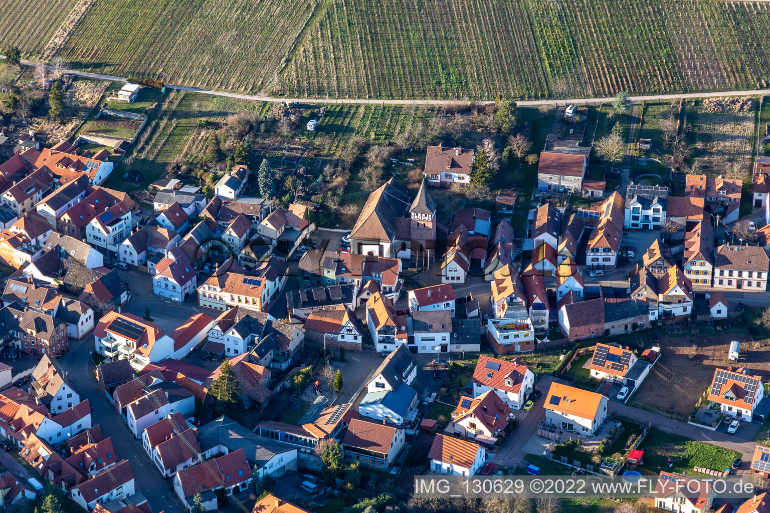 Ranschbach in the state Rhineland-Palatinate, Germany from the drone perspective