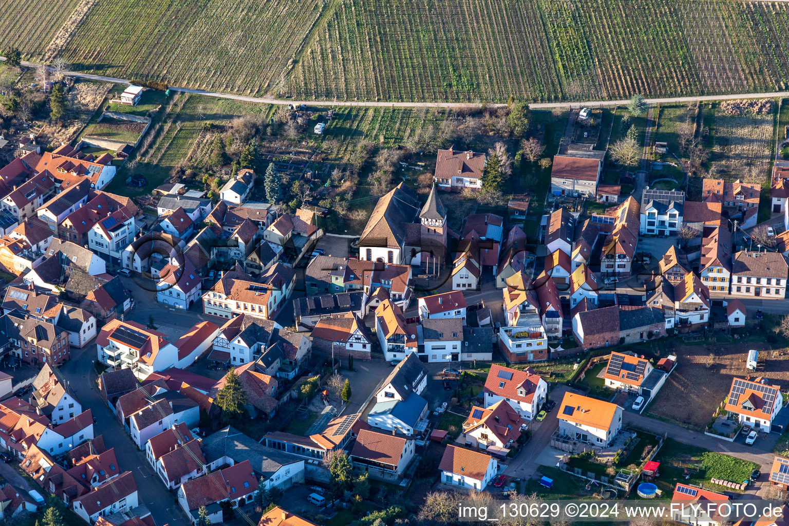 Ranschbach in the state Rhineland-Palatinate, Germany from the drone perspective