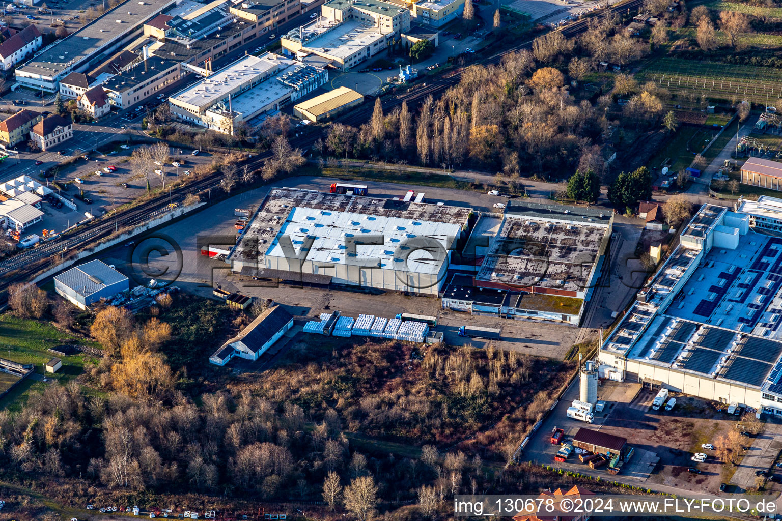 Aerial photograpy of CONLOG GmbH & Co. KG in Edenkoben in the state Rhineland-Palatinate, Germany