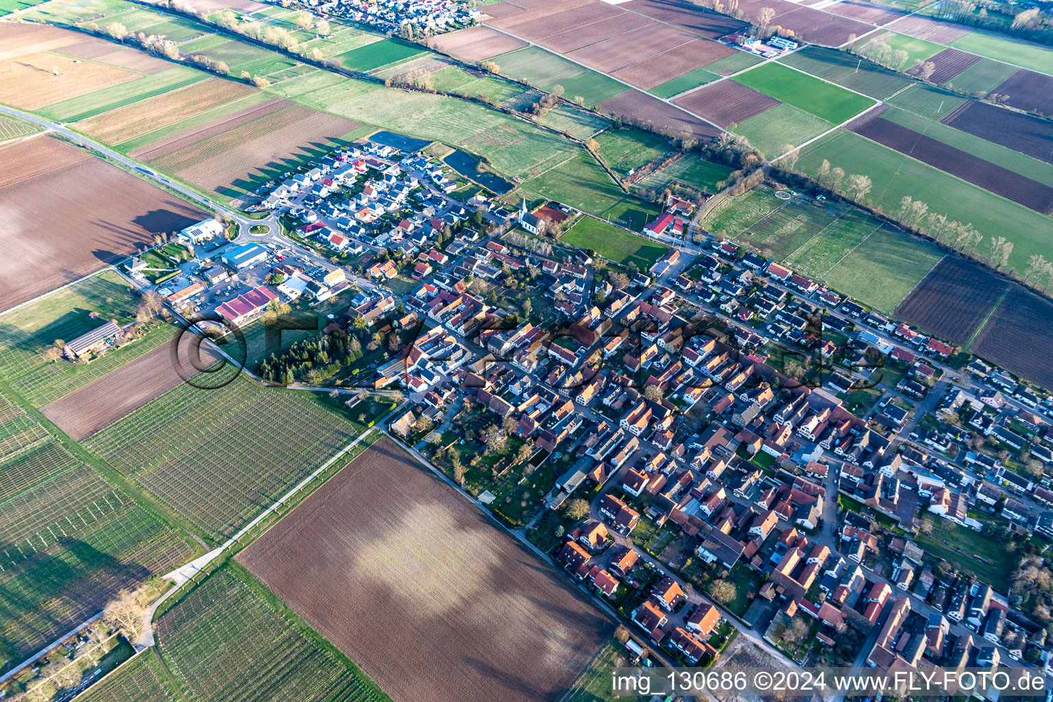 Altdorf in the state Rhineland-Palatinate, Germany from the drone perspective