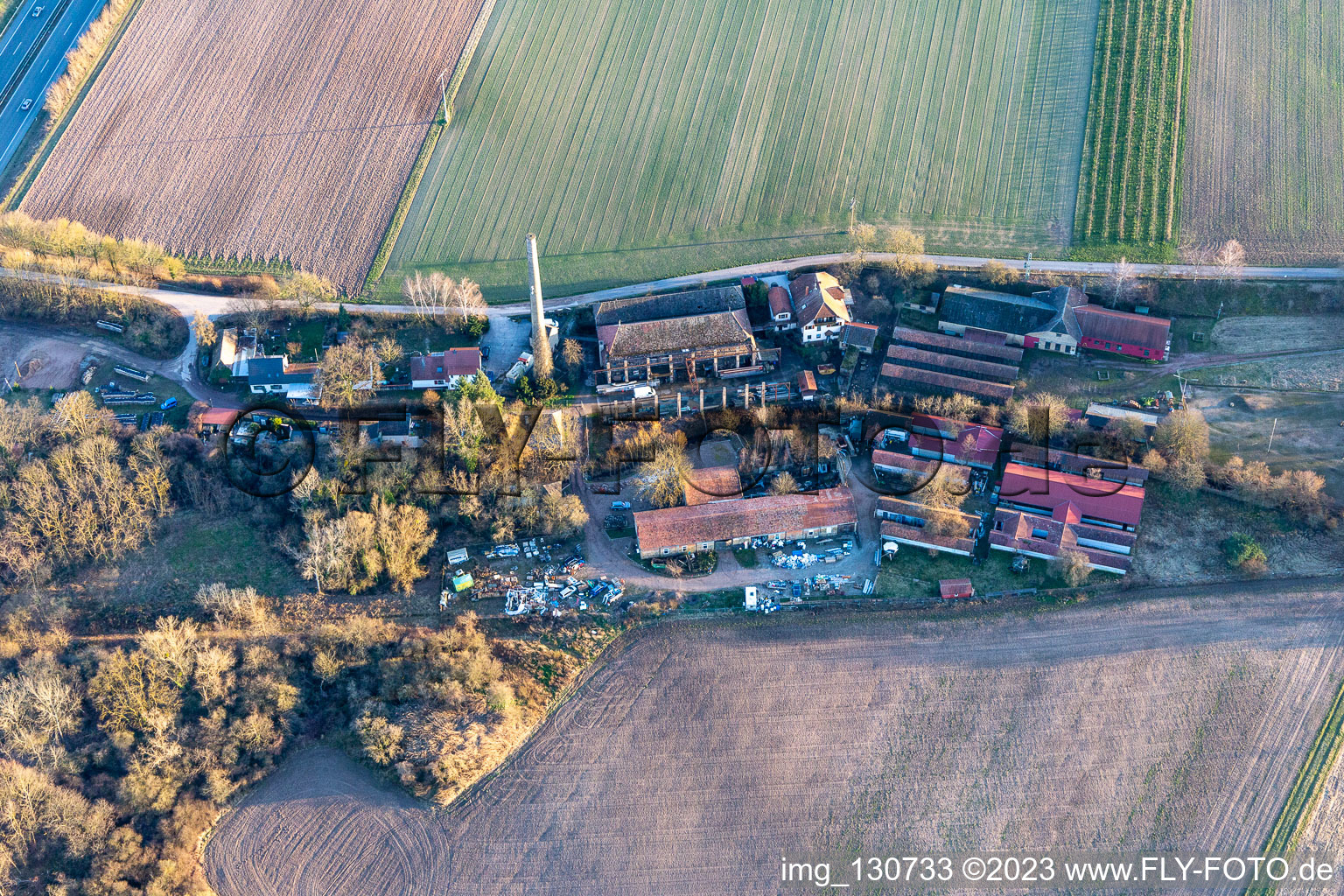 Aerial photograpy of Hellmann carpentry in Kuhardt in the state Rhineland-Palatinate, Germany