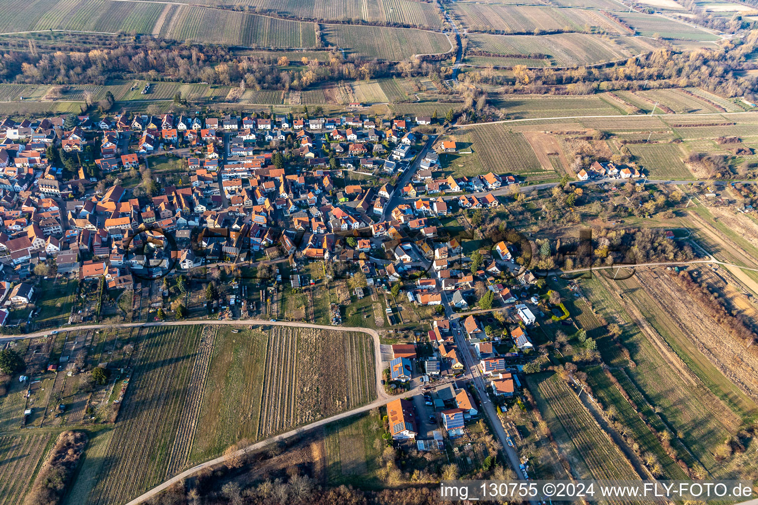 District Arzheim in Landau in der Pfalz in the state Rhineland-Palatinate, Germany from the drone perspective