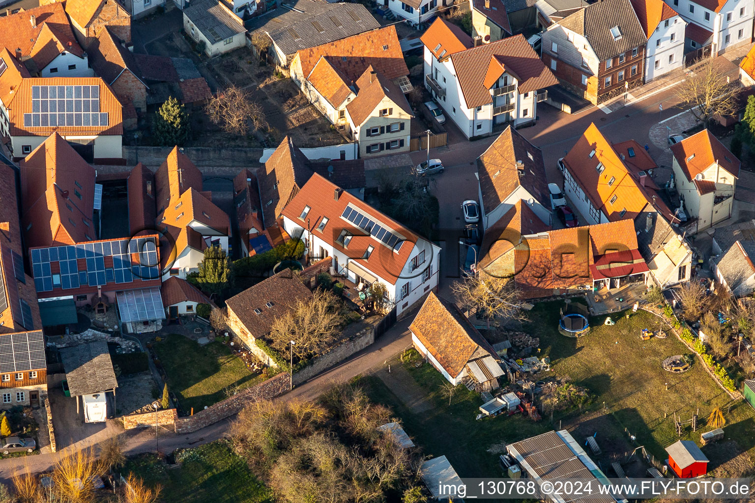 Oblique view of Dust Alley in the district Arzheim in Landau in der Pfalz in the state Rhineland-Palatinate, Germany