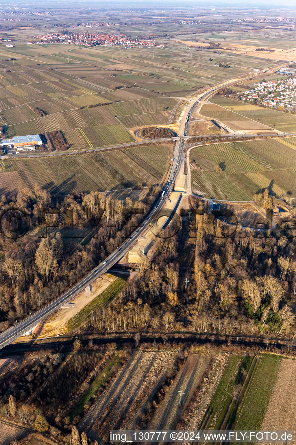 B10 construction site in the district Godramstein in Landau in der Pfalz in the state Rhineland-Palatinate, Germany