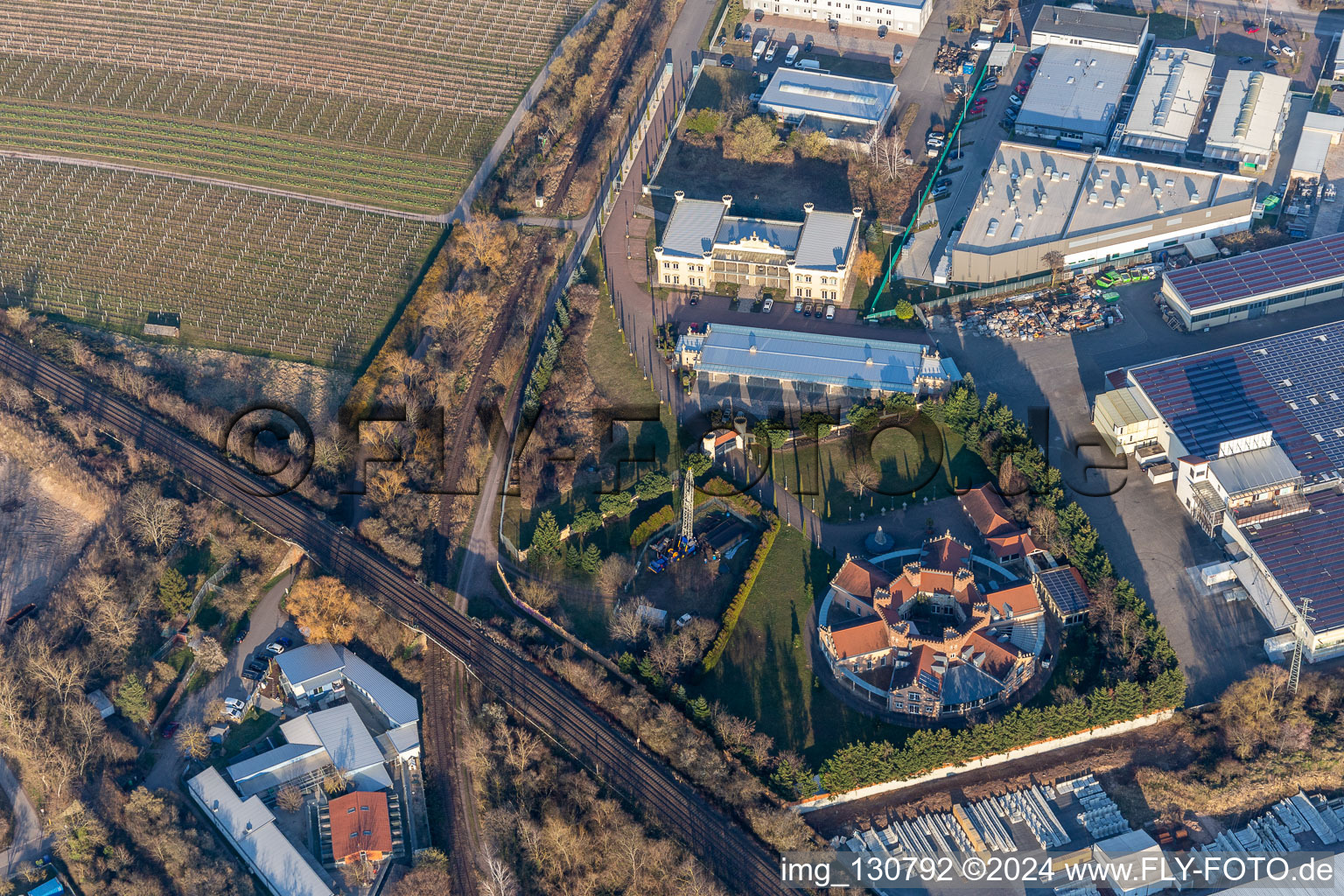 Landau in der Pfalz in the state Rhineland-Palatinate, Germany viewn from the air