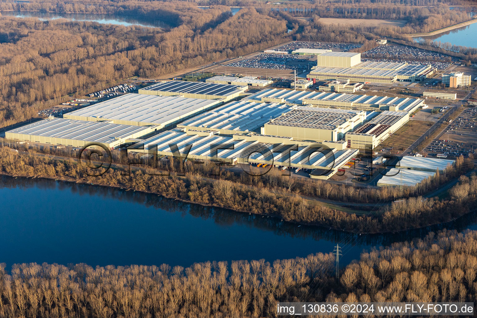 Mercedes-Benz Global Logistics Center in Germersheim in the state Rhineland-Palatinate, Germany