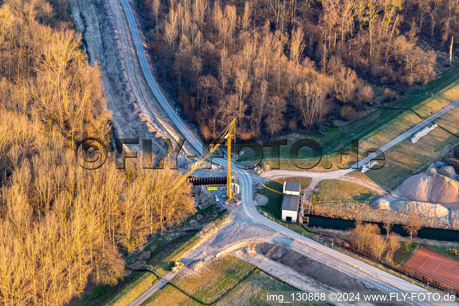 Construction site Rheinstr in Leimersheim in the state Rhineland-Palatinate, Germany