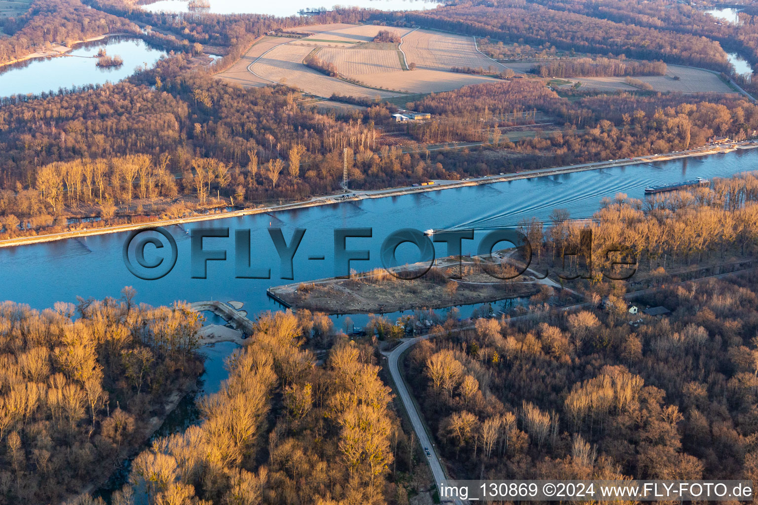 Old Rhine Leimersheim in Leimersheim in the state Rhineland-Palatinate, Germany