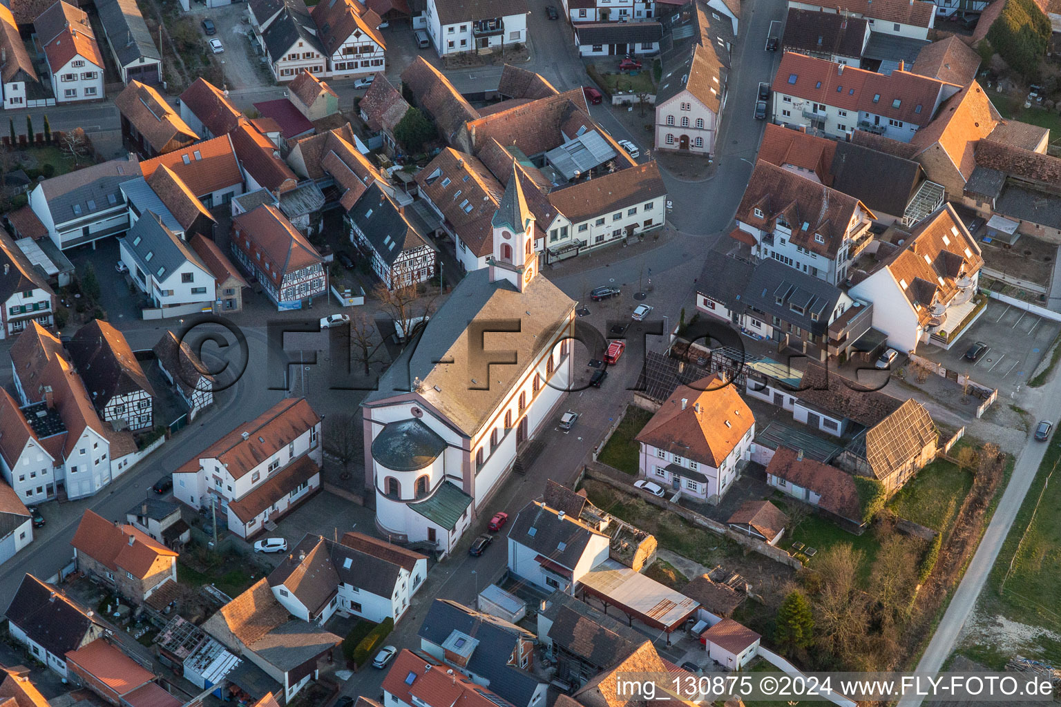 Church Neupotz in Neupotz in the state Rhineland-Palatinate, Germany