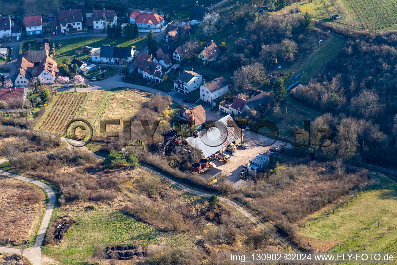 Waldstrasse in the district Gleishorbach in Gleiszellen-Gleishorbach in the state Rhineland-Palatinate, Germany