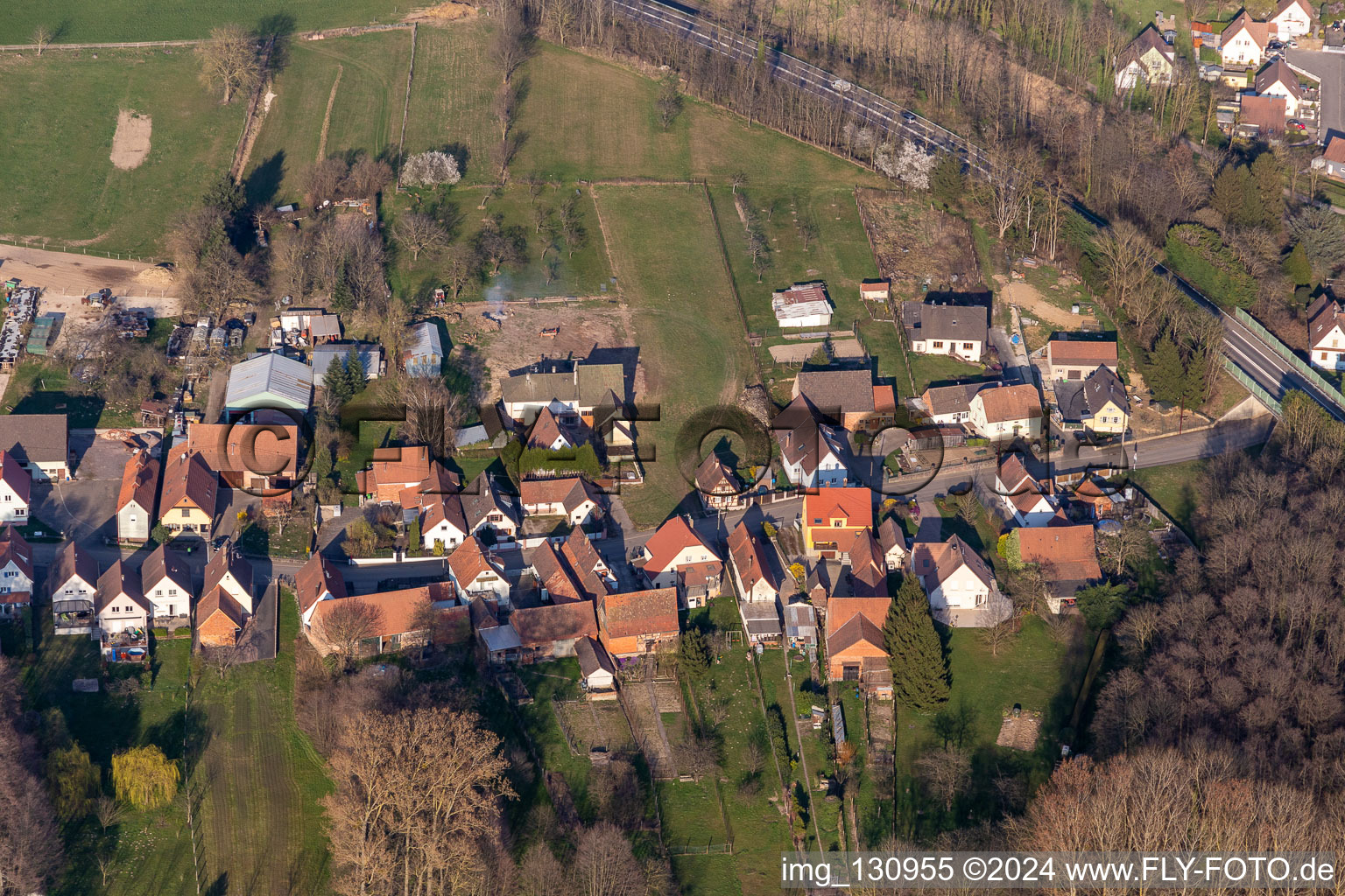 Rue de la Gare in Riedseltz in the state Bas-Rhin, France