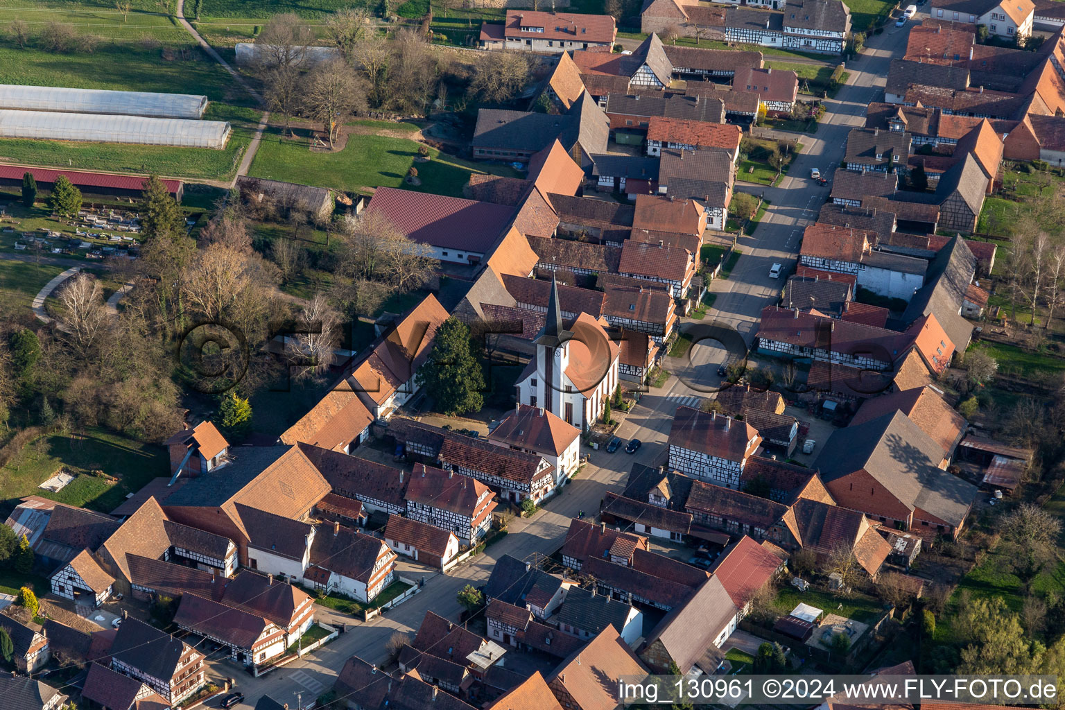 Reformed church of Seebach in Seebach in the state Bas-Rhin, France