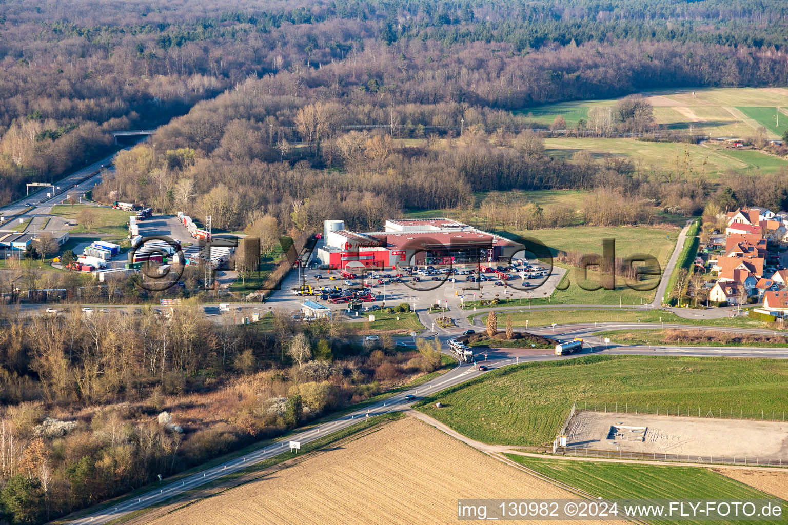 Bienwald Federal Police Station in Scheibenhard in the state Bas-Rhin, France