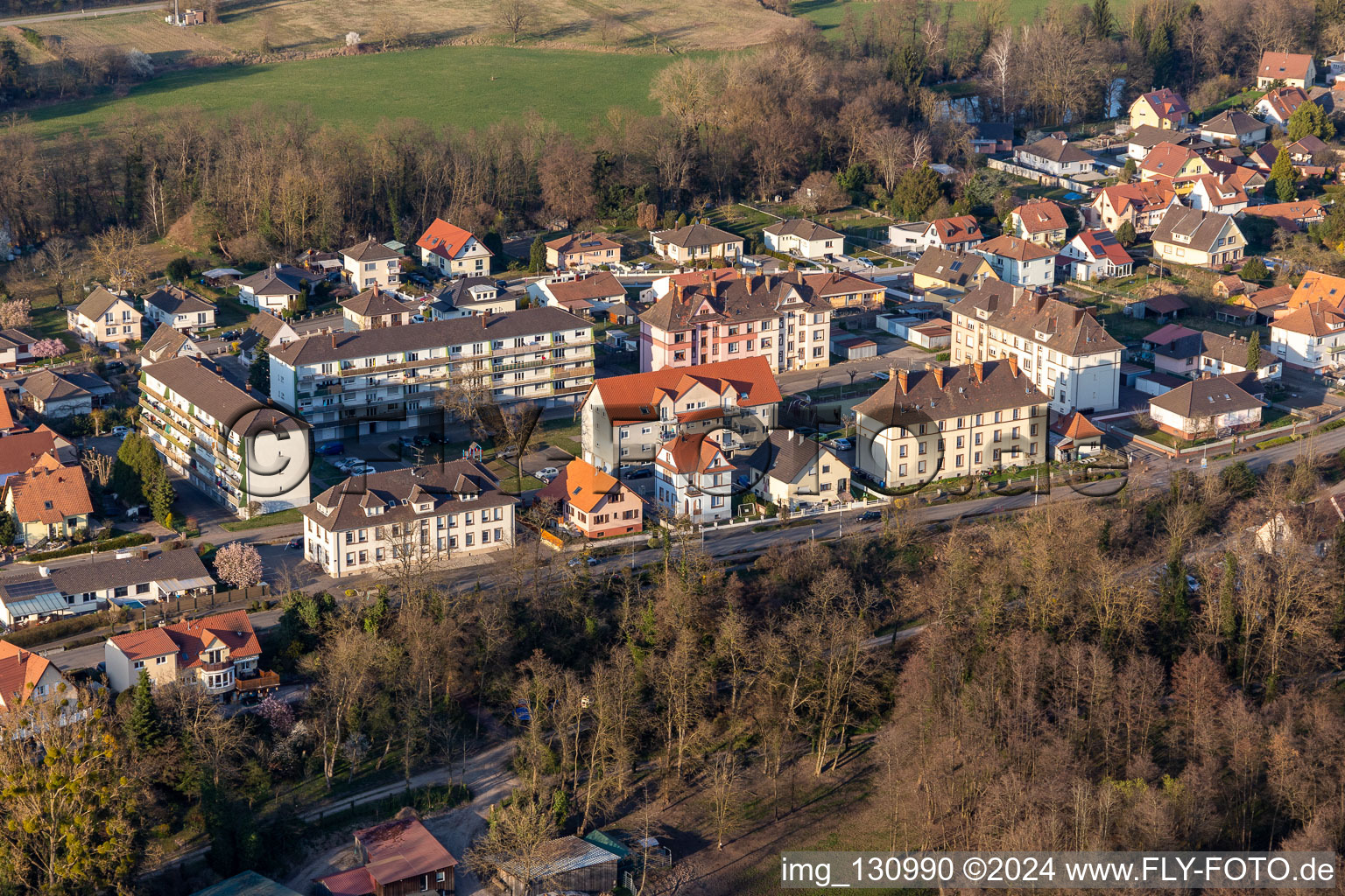 Rue Saint-Just le Martel in Scheibenhard in the state Bas-Rhin, France