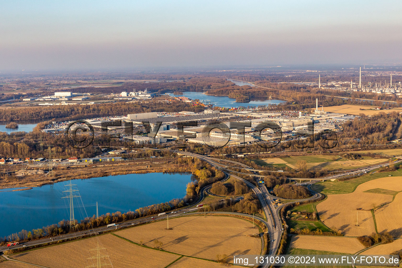 Mercedes-Benz Trucks in the district Maximiliansau in Wörth am Rhein in the state Rhineland-Palatinate, Germany