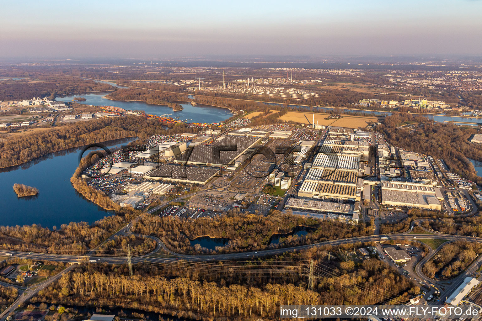 Mercedes-Benz Trucks plant Wörth am Rhein in the district Maximiliansau in Wörth am Rhein in the state Rhineland-Palatinate, Germany