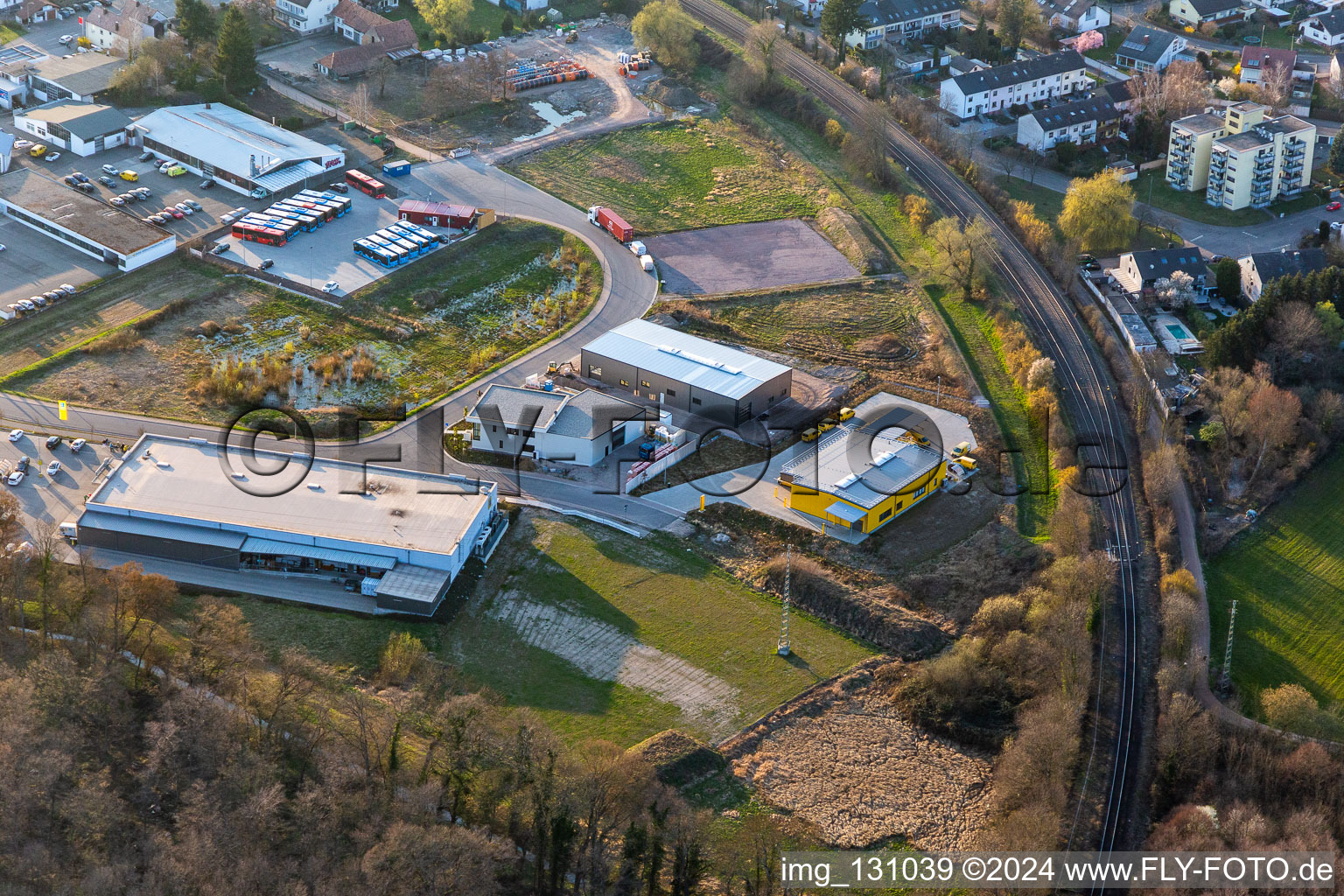 LORETH GmbH, Edeka Burger, Federal Police and Parcel Center in Kandel in the state Rhineland-Palatinate, Germany