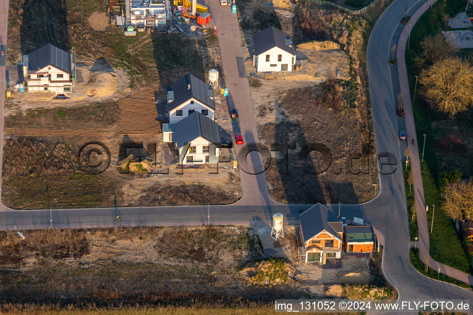 Aerial photograpy of New development area K2 in Kandel in the state Rhineland-Palatinate, Germany