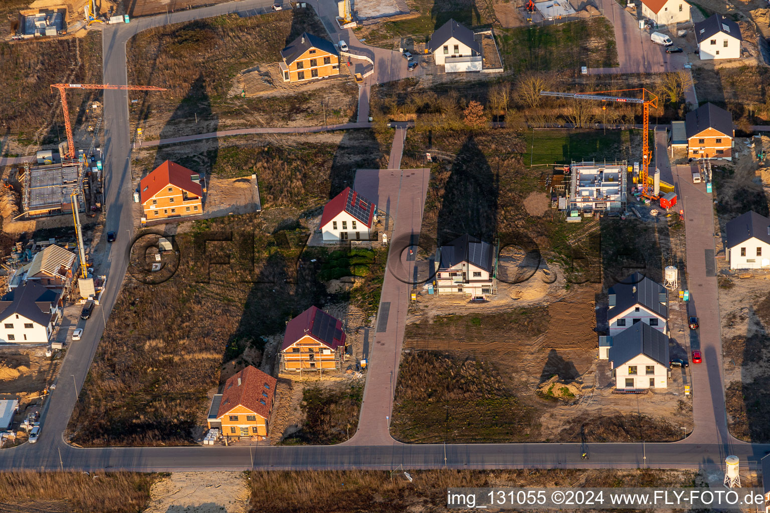 New development area K2 in Kandel in the state Rhineland-Palatinate, Germany from above