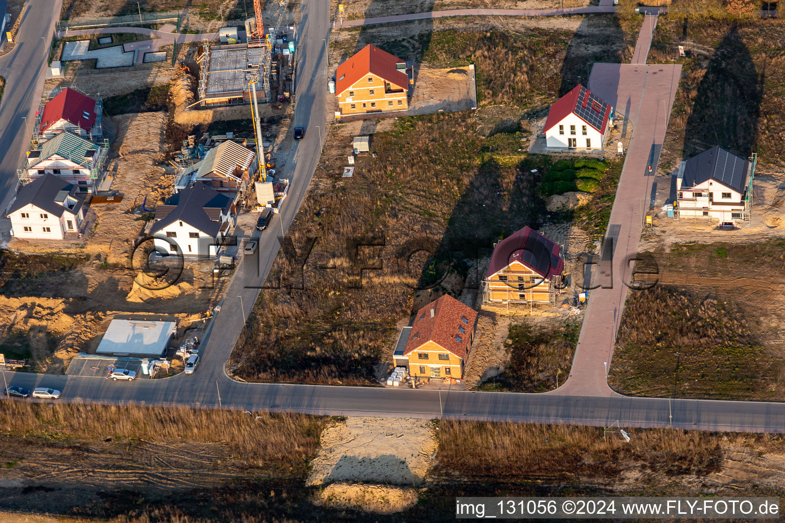 New development area K2 in Kandel in the state Rhineland-Palatinate, Germany out of the air