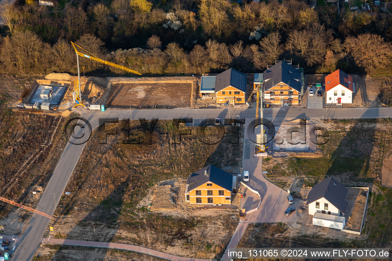 Drone image of New development area K2 in Kandel in the state Rhineland-Palatinate, Germany